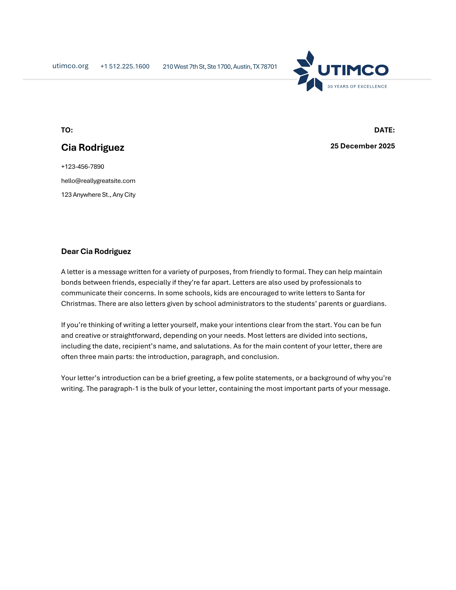 Header bar letterhead